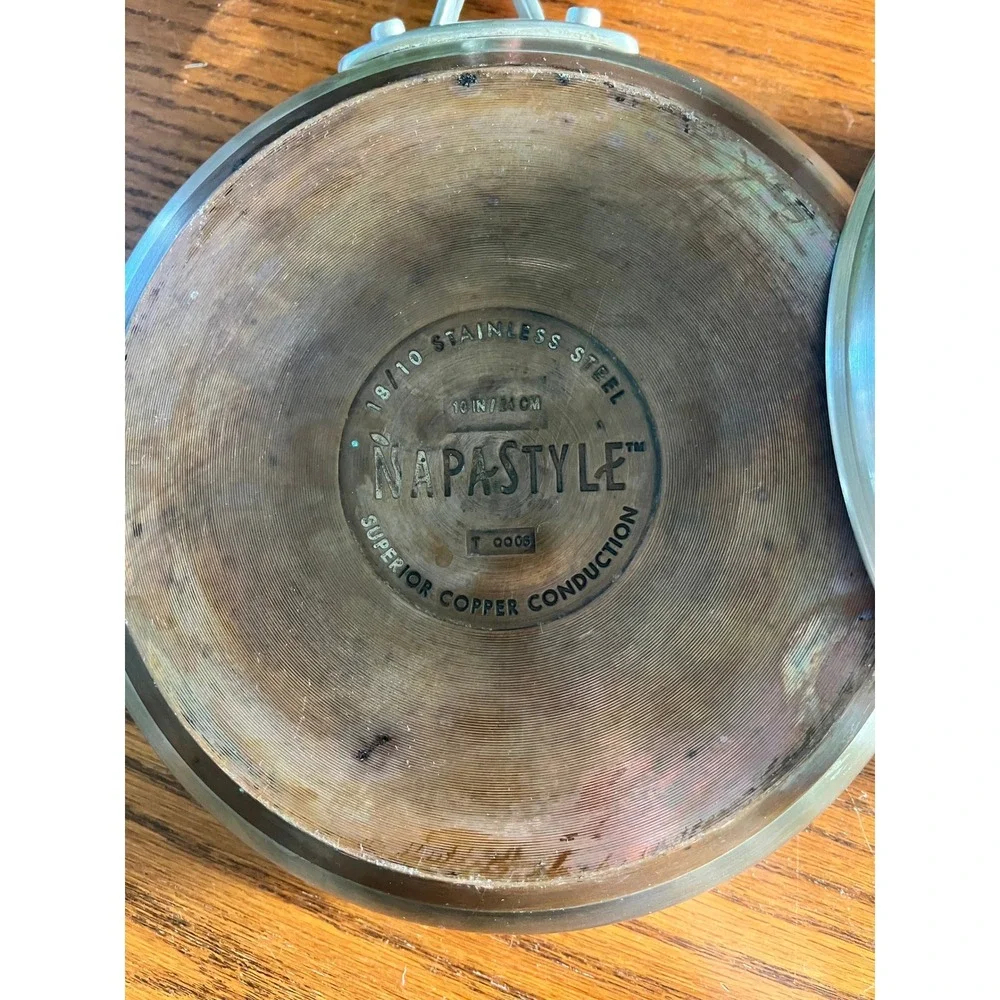 NapaStyle 18/10 Stainless Steel Copper Bottom Skillet Set 8